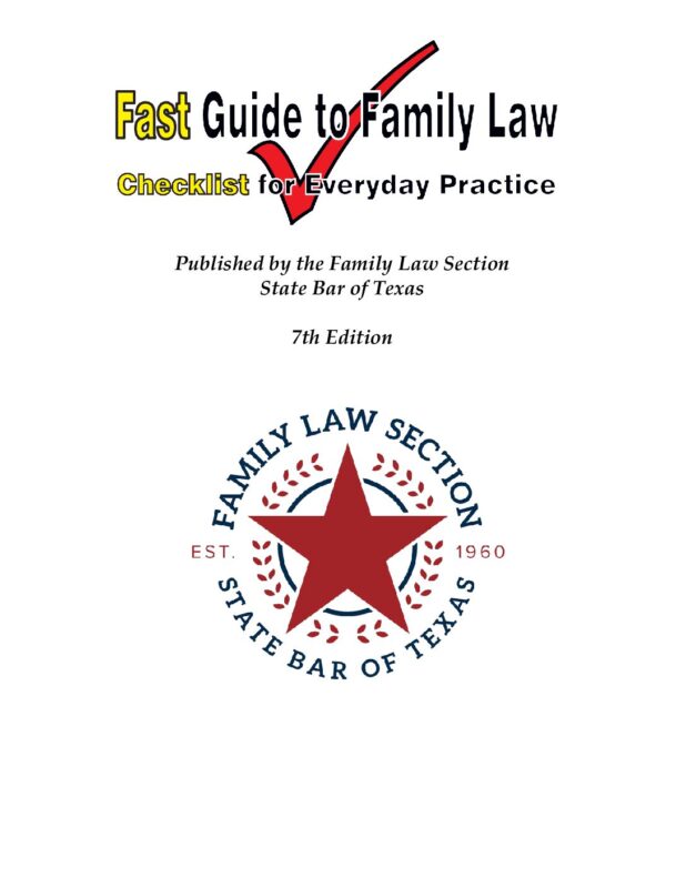 Fast Guide to Family Law – Checklist for Everyday Practice 7th Edition (New Downloadable Edition 2024)